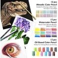 thumbnail image 3 of 176PCS Art Supplies Sketching Kit with 100 Sheets 3-Color Sketch Book, Graphite Colored Charcoal Watercolor & Metallic Pencils, Drawing Set Gifts for Adults Teens Girls Boys Kids, 3 of 7