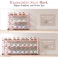 thumbnail image 4 of Expandable Shoe Rack for Closet \uC\uD Adjustable Shoe Rack for Small Space Small Shoe Organizer for Front Door Sturdy Metal, 4 of 6