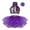 Purple, variant on iiniim Kid Girls Shiny Sequins Crop Top Tutu Dress Flower Hair Clip Set Ballet Jazz Dance Dress