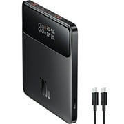 Baseus Power Bank 20000mAh 100W Fast Charging Portable Charger with Digital Display, Blade HD Slim Battery Pack for Laptop, Phone, Switch Black