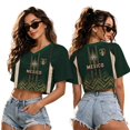 thumbnail image 3 of 2026 New Mexico Soccer Jersey Women for Fans, Mexican Jersey Soccer Crop Top, Jersey De Mexico V-Neck Short Sleeve Football Apparel Outdoor Training Daily T Shirt for Adult, 3 of 6