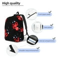 thumbnail image 5 of Naloa Canvas Backpack for Men Women Beautiful Red Ladybug Print Rucksack Casual Travel Daypack Large and Small Durable College Tote Satchel Bookbag for Teens, 5 of 8