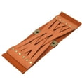 thumbnail image 2 of Elastic Belts for Women Silver Buckle Women Belts for Dress Pants Wide Stretchy Belts for Women Wide Belts for Women Fashion Elastic Belt for Dresses Wide Red Belts for Women,Brown, 2 of 5