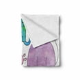 thumbnail image 2 of Kitten Soft Flannel Fleece Throw Blanket, Hand Drawn Colorful Cartoon Style Print Domestic Cats Pets Paws in Watercolors, Cozy Plush for Indoor and Outdoor Use, 50" x 70", Multicolor, by Ambesonne, 2 of 6