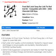 thumbnail image 2 of Front Ball Joint Sway Bar Link Tie Rod End Kit - Compatible with 2003 - 2006 Chevy SSR Base 2004 2005, 2 of 2