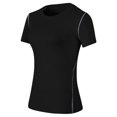 thumbnail image 5 of T Shirts for Women Graphic Slim Fit Athletic Gym Solid Print Short Sleeve Crew Neck Top Active Wear Womens Graphic Tees L, 5 of 7