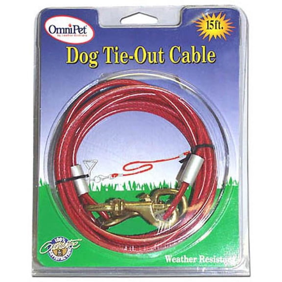 Tie-Out Cable Vinyl Coated, Blue - 15 ft.