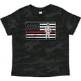 thumbnail image 3 of Inktastic Firefighter Red Line Flag Fireman Boys or Girls Toddler T-Shirt, 3 of 5