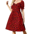 thumbnail image 2 of Vestido sin mangas estilo punk rojo Jaguar, estilo coreano, para mujer, de verano., 2 of 7