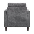 thumbnail image 4 of Modern Upholstered Accent Chair, Chenille Armchair with Pillow, Soft Reading Living Room Side Chair, Single Sofa with Wood Frame for Bedroom Living Room Apartment, Gray, 4 of 9