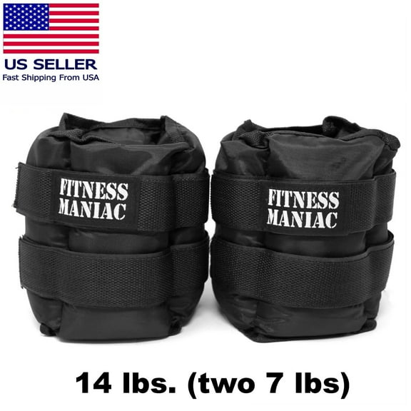 14 lbs Ankle Weights with Adjustable Strap | Women & Men | Gym, Walking, Jogging US