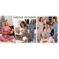 thumbnail image 5 of UVN Womens Pajama Sets Long Sleeve Tops and Pants 2 Piece Outfits Fall Casual Sleepwear Nightwear Soft Pjs Lounge Sets, 5 of 9