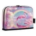 thumbnail image 2 of Standing Pencil Case with Base Large Capacity Stationery Pouch Pen Bag with Zipper for Women Men Flamingo in The Water, 2 of 7