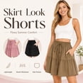 thumbnail image 3 of Women's Lightweight Stretch Comfy Flowy Shorts, Flowy Shorts for Women with Pockets, 3 of 7