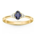 thumbnail image 2 of Birthstone Oval Ring with Shoulder Accents - Blue Sapphire (September), 2 of 5