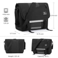 thumbnail image 5 of OIWAS 15.6 inch Laptop Messenger Satchel for Men Women, Casual Briefcase with Adjustable Shoulder Strap, Black, 5 of 8
