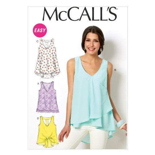 McCall Pattern Company M6960 Misses Tops and Tunics Size Y XSM-SML-MED 