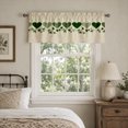 thumbnail image 2 of SPXUBZ Green Heart Border Window Valance Kitchen Curtain Valance Rod Pocket Home Decor, 2 of 5