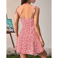 thumbnail image 5 of Women'S Boho Floral Dress Romper Spaghetti Strap Smocked Dress Pink L, 5 of 7
