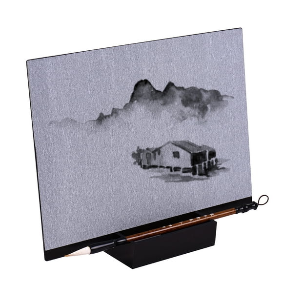 Eccomum Reusable Buddha Board Artist Board Paint with Water Brush & Stand Release Pressure Relaxation Meditation Art Mindfulness Relaxing Gift for Children Students Teenagers Adults Drawing Painting