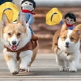 thumbnail image 5 of Disfraz de vaquero para perro - Disfraces de Halloween para perros pequeños o gatos, ropa de caballero con muñeco y sombrero para Halloween., 5 of 5