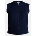 thumbnail image 6 of Time and Tru Women's Lace Inset Sleeveless Cotton Top, Sizes XS-XXXL, 6 of 6