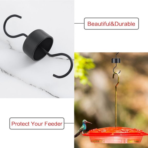 YHAICO Automatic Feeder 2 Pack Hummingbird Feeder Insect Ant Moat, Extra Large Accessory Hooks