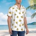 thumbnail image 5 of Goofa Bee Hawaiian Shirt for Men, Unisex Summer Beach Casual Short Sleeve Button Down Shirts,Aloha Tropical Floral print shirt-3X-Large, 5 of 9