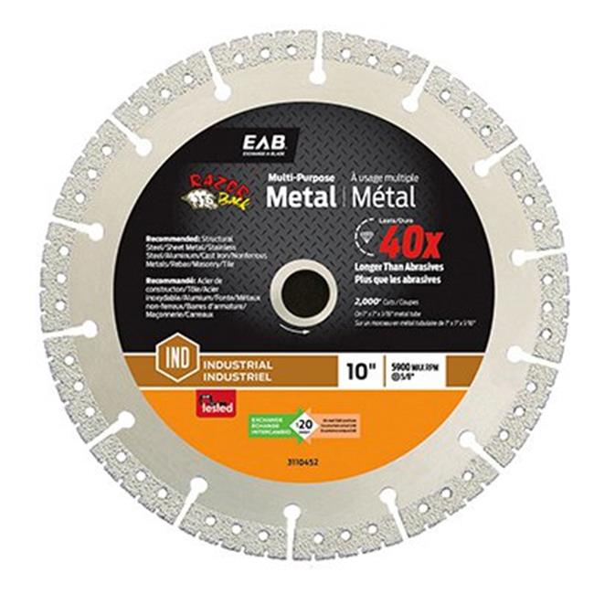 ExchangeABlade 3110452 Metal Cutting Diamond Blade, 10 Inch Walmart
