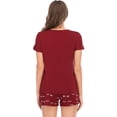 thumbnail image 5 of Deepwonder Womens Pajama Set Cute Cartoon Print Short Sleeve Top Shorts Female Modal Sleepwear L, 5 of 6