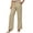 Beige, variant on Bloomae Womens Dress Pants High Waisted Business Casual Button Elastic High Waist Straight Leg Slacks Work Trousers 2026 Fashion Workwear Pants with Pockets