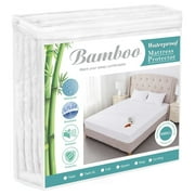 Comficlouds Waterproof Mattress Protector Bamboo Queen, Noiseless & Breathable