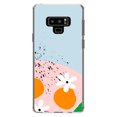 thumbnail image 1 of DistinctInk Clear Shockproof Hybrid Case for Samsung Galaxy Note 9 - TPU Bumper, Acrylic Back, Tempered Glass Screen Protector - Summer Vibes Bold Flower Pink White Orange, 1 of 5