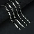 thumbnail image 5 of Silver Cuban Curb Chain Necklace for Men and Women Stainless Steel, 5 of 10