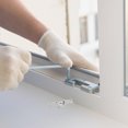 thumbnail image 2 of FUTUREORYY 1Set Zinc Alloy Silver Rectangular Window Sash for Sliding Window Lock Part Home Security, 2 of 6