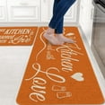 thumbnail image 5 of Orange Decorative Kitchen Mats Set of 2, Fall Anti Fatigue Waterproof Stain Resistant Floor Rug Thanksgiving Non Slip Cushioned Floor Mat - 17x29 and 17x47 Inch, 5 of 6
