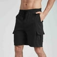 thumbnail image 6 of HCNTES Mens Walkshorts Summer Stretch Hiking Shorts Athletic Shorts with Pocket(Black,XL), 6 of 7