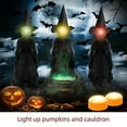 thumbnail image 2 of CANDLE IDEA 4 PCS Halloween Pumpkin LED Lights with Remote Timer Bright Flickering Battery Operated Jack-O-Lantern Electric Flameless Candles for Halloween Decorations Gift Supplies Orange Color, 2 of 5