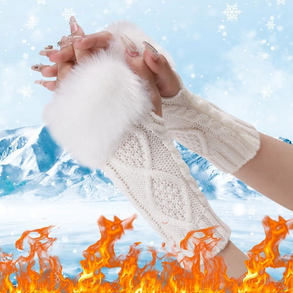 IDALL Snow Gloves,Ski Gloves Winter Gloves For Women Warm Glove Windproof Elastic Texting Black Gloves Thermal Gloves Christmas Gift Gloves for Cold Weather,Winter Gloves White