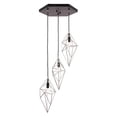 thumbnail image 3 of Woodbridge Lighting Lanning 3-Light Metal Cluster Pendant in Nickel/Black, 3 of 5