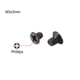 thumbnail image 2 of Uxcell M3 x 3mm Phillips Screw Fastener Black Zinc Plated 150 Pack, 2 of 5