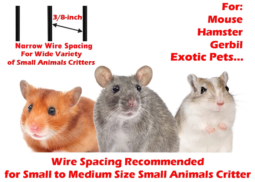 Acrylic Clear Expansible and Customizable 3-Solid Story Acrylic Clear Hamster Habitat Home House Cage For Rodent Gerbil Mouse Mice Rat With Accessories