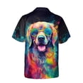 thumbnail image 2 of Hippie Golden Retriever Portrait oil painting Watercolor Tie-dye Vintage Hawaiian Shirt Breathable Summer Unisex Merch Goldens Dog Lover Gifts Idea - 00015, 2 of 6
