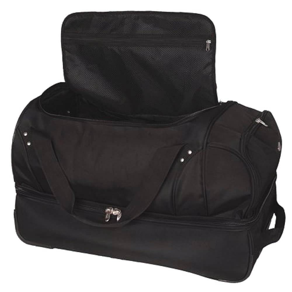 MOJO Florida State Seminoles Black 27'' 2-Wheel Drop Bottom Rolling Duffel Bag