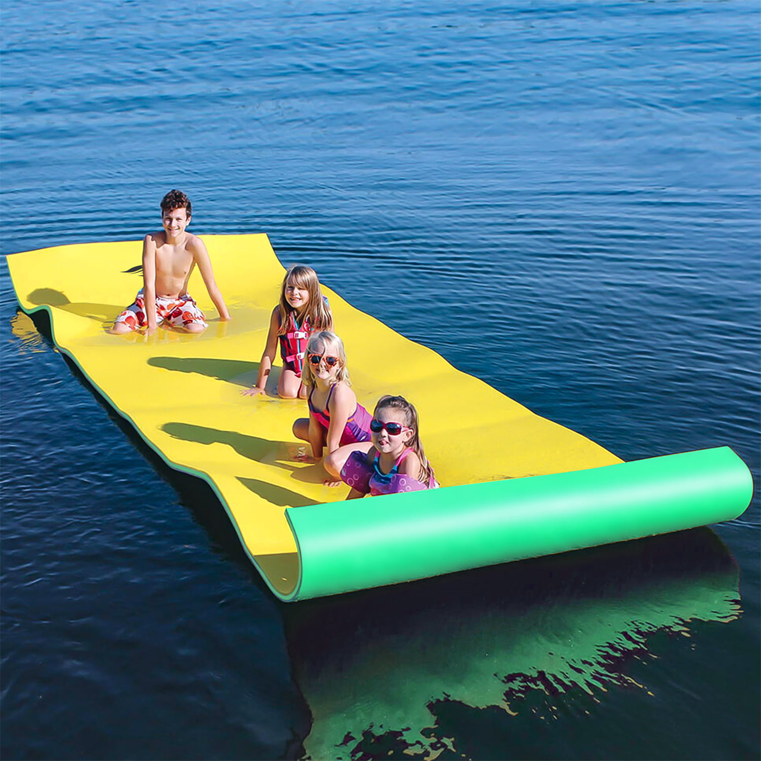 Details about   New 3 Layer 9'x 6' Floating Oasis Water Play Foam Pad Mat Float Lakes Pink Rafts 