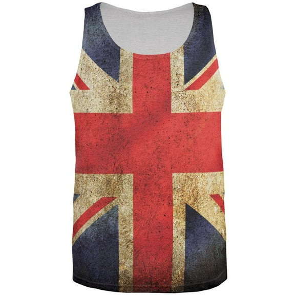 British Flag All Over Adult Tank Top - Small