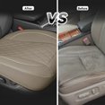 thumbnail image 4 of Autoking Cover Leather Front Car Seat Cover, Anti-Slip and Full Wrap Driver Car Seat Protectors with Storage Pocket, Luxury Bottom Auto Seat Cushion (Beige), 4 of 7