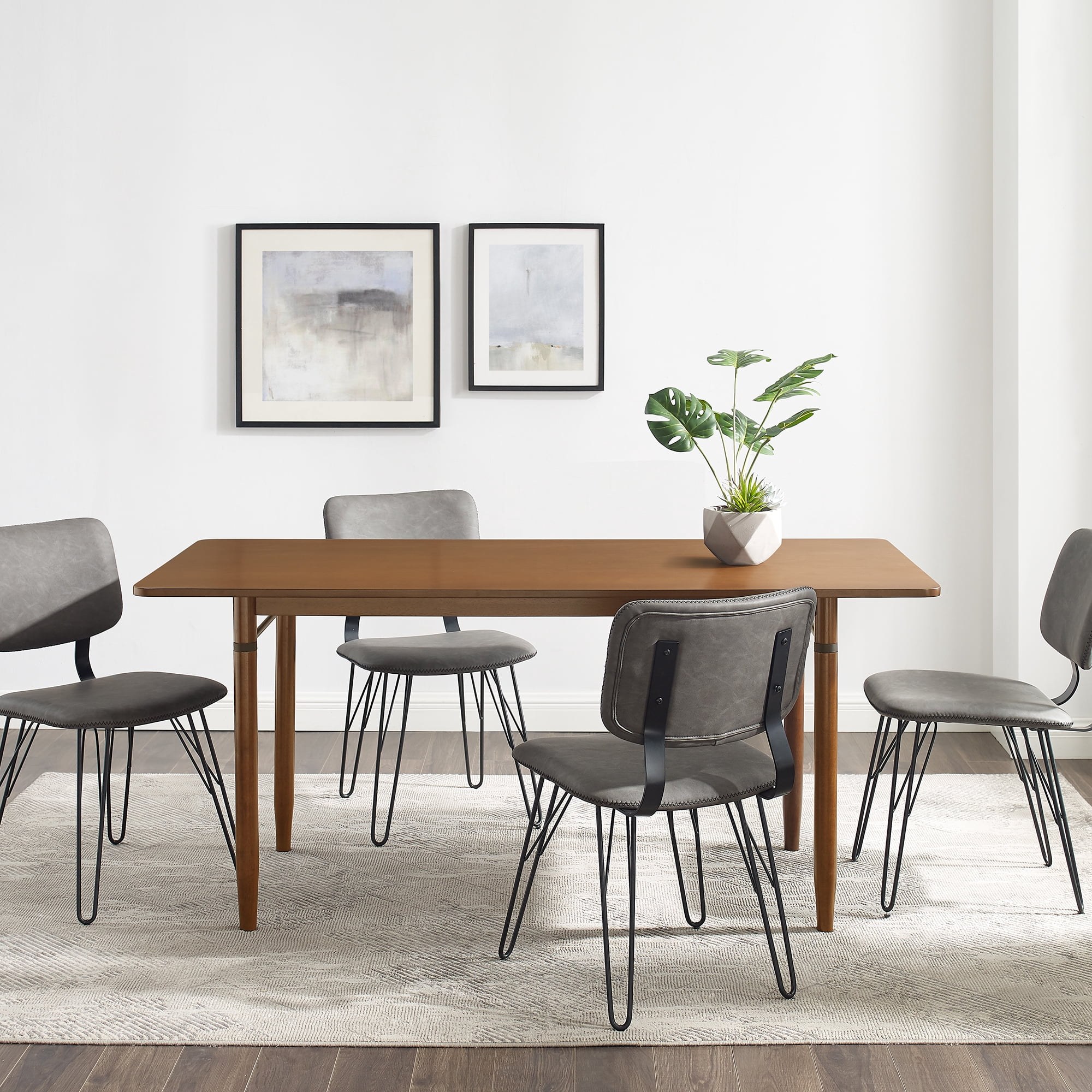 Manor Park 68" Mid Century Modern Wood Dining Table - Acorn