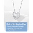 thumbnail image 6 of U7 Heart Initial Pendant Necklace 925 Sterling Silver Necklace CZ Letter Necklace Chain for Women Birthday Jewelry Gift, Letter E, 6 of 9