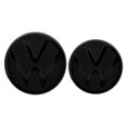 thumbnail image 1 of 2pcs/set mirror Car Front Grill Badges Rear Trunk Emblem Lid Covers Stickers Replacement For Golf 4 Motion GTI MK5 black, 1 of 6